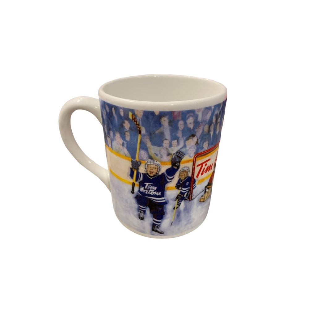 Tim Hortons Winning Goal Limited Edition Tea Coffee Mug 2002 Blue Hockey